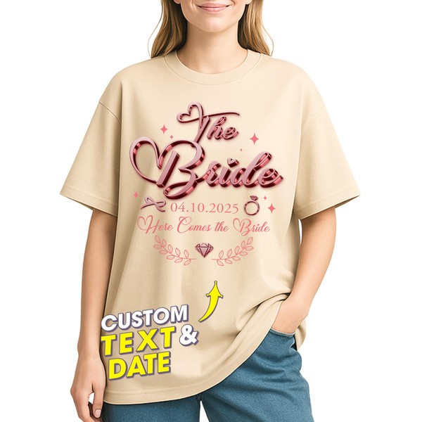 H-DEWALL Custom Shirts with Name of The Bride and Bridesmaids