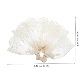 BIUDECO Double-layer Lace Hair Accessories For Women Elegant Scrunchies For Low Ponytail Reusable Hair Tie For Busy Mornings And Casual Outings