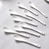 MIUFA 6PCS Porcelain White Coffee Spoons Espresso Tea Sauce and