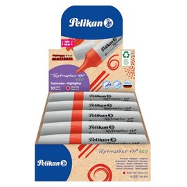 Pelikan Highlighters 490 eco Neon Red Pack of 10 in Folding Box