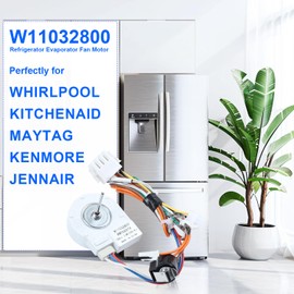 Smtime W11032800 Evaporator Fan Motor for Whirlpool KitchenAid Maytag Kenmore JennAir Refrigerator, Replace W10728094 4461668 AP6038340 PS11770336 EAP11770336 DLB5985WPEC Fridge Freezer Fan Motor