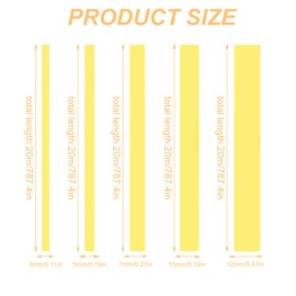 XPEX 5 Rolls Masking Tape Masking Tape Yellow Paint Masking Tape 3/5/7/10/12mm Suitable for Crafts, Bodywork and DIY Decoration