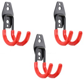 botle Set 3 Stck. Wandhaken, Werkzeughaken, für Elektrowerkzeuge, U-förmig 7cm, stabil mit PVC-Ummantelung, für Garage, Schuppen, Haken für Kleide und Farbrolle, Doppelhaken, Tragkraft bis 40 kg