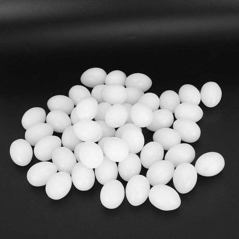 Cikonielf 50 Pieces Pigeon Eggs Solid Plastic Eggs Dummy Eggs