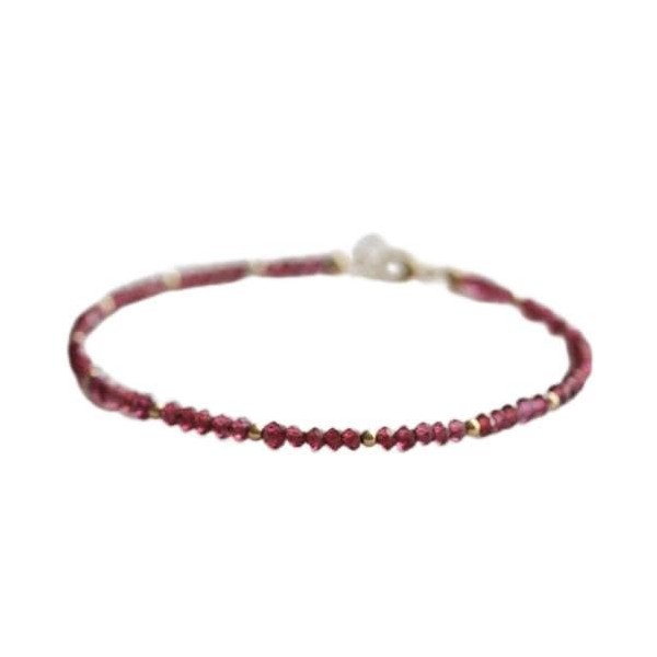LKBEADS Garnet 2-2.5 mm rondelle shape faceted cut gemstone beads