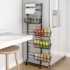 BUKFEN 6-Tier Slim Corner Shelf, Spice Rack Next to Fridge