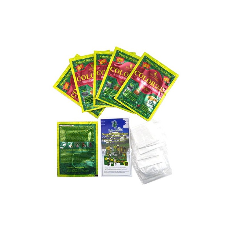 Diety Shampoo Natural Herbal Color Change Kit, Wine Red