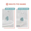Zenna Home Clear Shower Curtain Liner with 9 Storage Pockets,