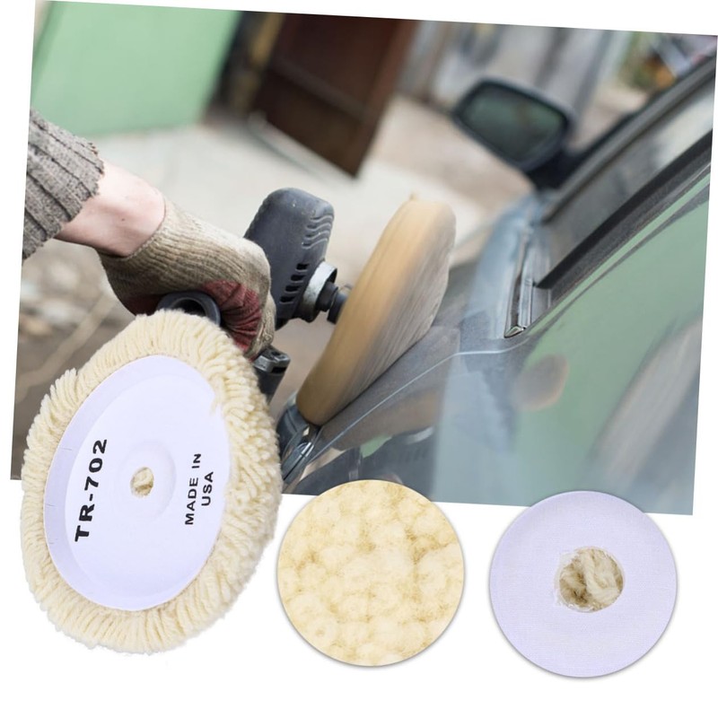 FUNOMOCYA Wool Polishing Pad Wheel for Auto Polishers Soft Buffing