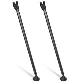 Acshio 2 Pack Door Security Bar, Heavy Duty Sliding Patio Bar, Black Stoppers Adjustable Jammer, 2-1 Barricade Security Door Lock Bar for Apartment, Home, Travel, Hotel Room