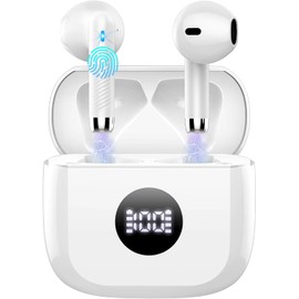 Headphones Wireless Bluetooth 5.4, Bluetooth Headphones with 4 ENC Noise Cancelling Mic, In-Ear Headphones 40 Hours Playtime HiFi Stereo, USB-C Wireless Headphones IP7 Waterproof for Work and Study