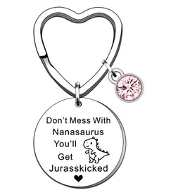TTOVEN Funny Nana Gifts Nana Keyring from Grandchildren Nanasaurus Gifts Mother's Day Gifts for Nana