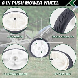 CheeMuii 119-0311 Lawn Mower Wheels 4 Pack 8" Push Mower Front Drive Wheels Replace for Toro 119-0311 20330 20339 20350 20370 20954 137-4832 115-2878 etc
