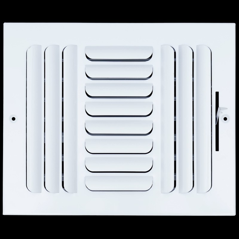 Fits 10x8 Duct Opening 3 Way Fixed Curved Blade Air