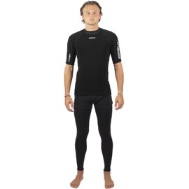 Gul Mens Evotherm Thermal Short Sleeve Fl Black - UV Sun Protection and SPF Properties
