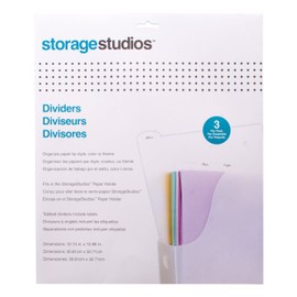 Storage Studios Tabbed Dividers with Labels 3/Pack, 12.25 x 12.88 Inches, Clear (CH92601)