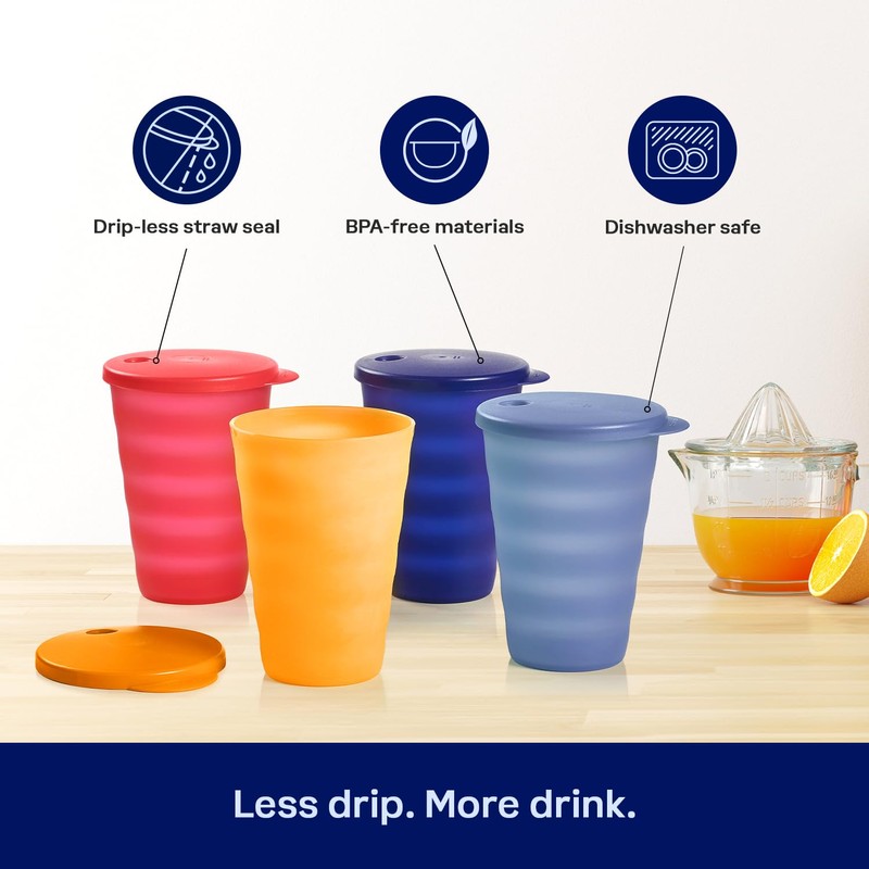 Tupperware Impressions Tumbler Set, 4 Count, Dishwasher Safe and BPA
