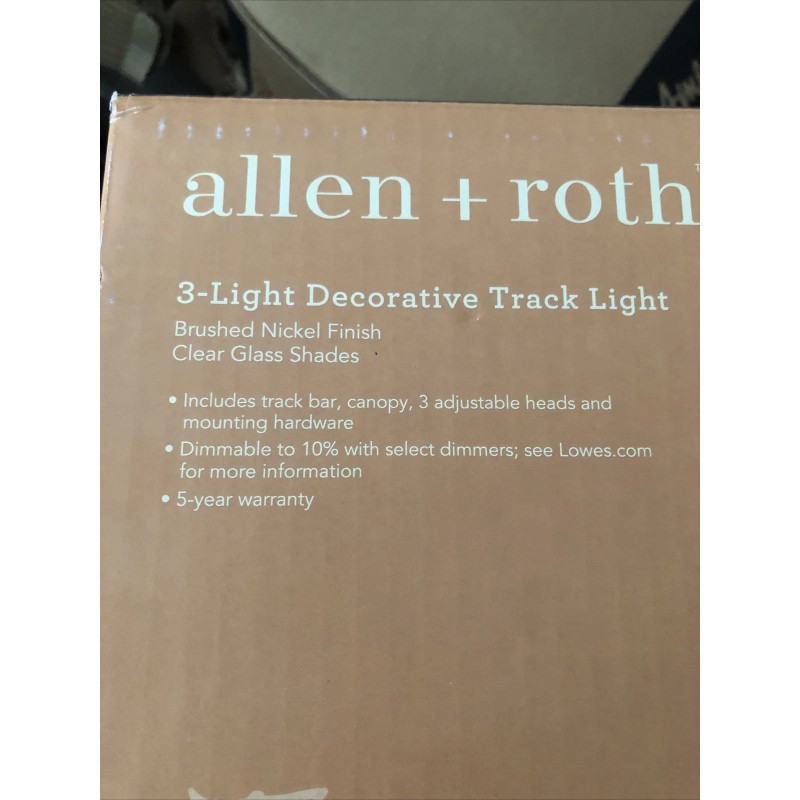 Allen+Roth Portico 3-Light 21.14-in Dimmable Flush Mount Fixed Track Light