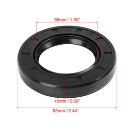 X AUTOHAUX Rubber Cover Double Lip TC Shaft Seal for Car 38 mm x 62 mm x 10 mm