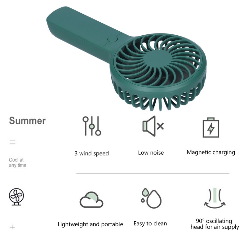 Desktop Fan Portable 90° Oscillating Electric Fan 3 Speed Adjustment