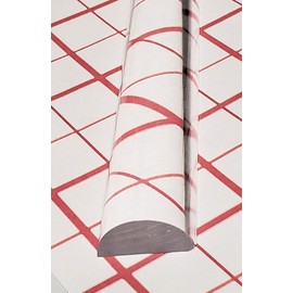 1” Diameter Half Round x 12” INCH Long Clear Acrylic PLEXIGLASS Lucite Rod - 1/2 Round - 25.4mm Dia