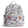 Vera Bradley Women's Bancroft Backpack-Premium Cotton Bookbag, Wing + Bloom,