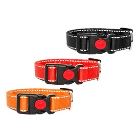 Dog Collar Reflective, red