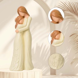NANAOUS Mother and Daughter Gifts from Mum, Mom Birthday Gifts from Daughter, Mother and Daughter Ornaments Figurines, New Mom, Mother of the Bride Gift for Mothers Day Thanksgiving