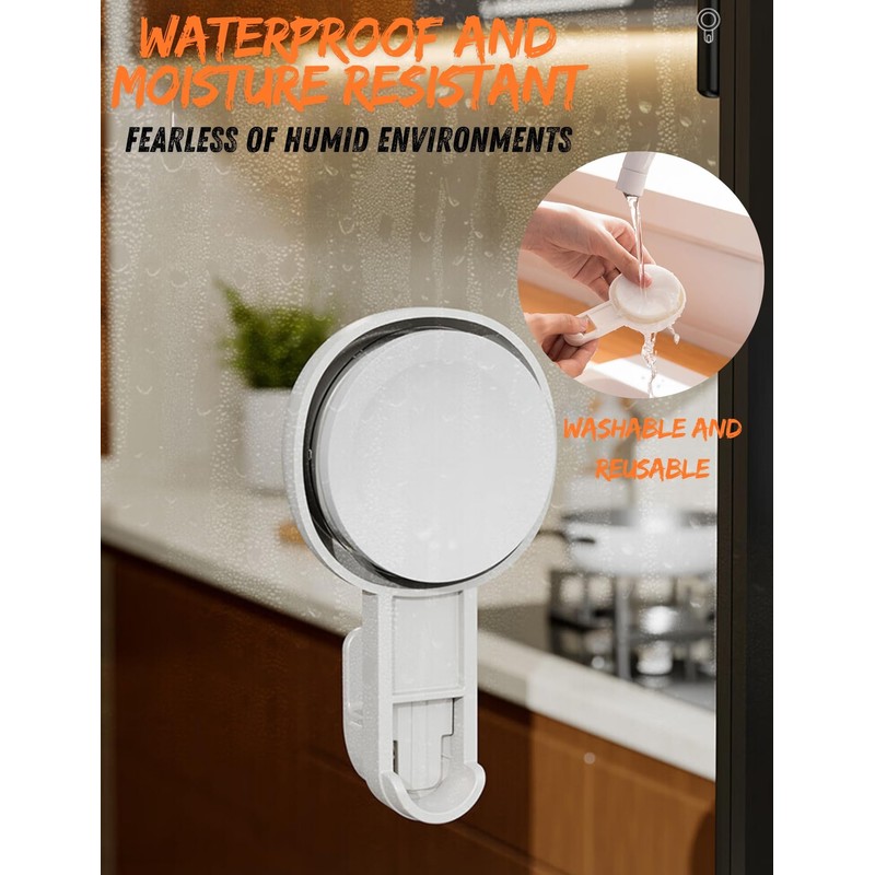 Boxonly Thin Hooks – Double Suction Cup Hooks, Heavy-Duty Towel