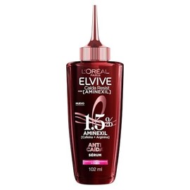 L'Oreal Paris Serum Capilar Caída Resist con Aminexil Elvive 102ml. Anti caida de cabello con tendencia a quebrarse, 10X menos cabello en el cepillo.