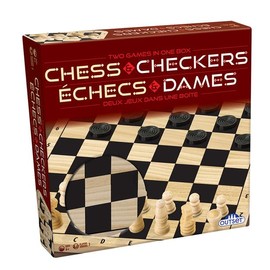 Chess and Checkers - Two Game in One Box - for 2 Players Ages 6 and up