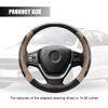 Zpana Car Steering Wheel Cover, 15 Inch Carbon Fiber Leather