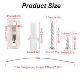 10 Packs Furniture Straps, Stainless Steel Anti-Tip Furniture Straps Kit for Protection of Pets, Anti-Shedding, Safe Bookcase, Cabinet, Chest of Drawers
