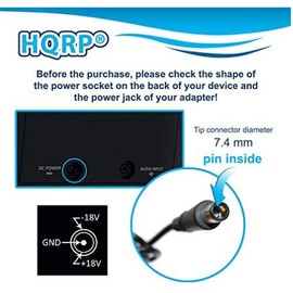 HQRP AC Adapter Comaptible with Bose SoundDock Series II 2 System PSM36W-208 293247-006 310583-1120 310583-1200 310583-1300 PSC36W-208