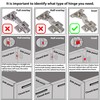 AERZETIX: 4 Invisible 110° Hinges with Shock Absorbing 3D Clip