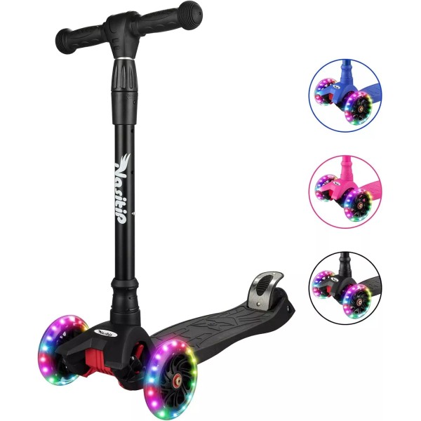 Unbranded Kick Scooter for kids LED Lights Adjustable Handlebar Rear