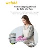 wahoo Skin-Friendly Cleaning Gloves, Reusable Dishwashing Gloves with Flocked Cotton