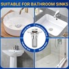 2PCS Bathroom Sink Stopper Strainer, Pop-Up Bathroom Sink Drain Strainer