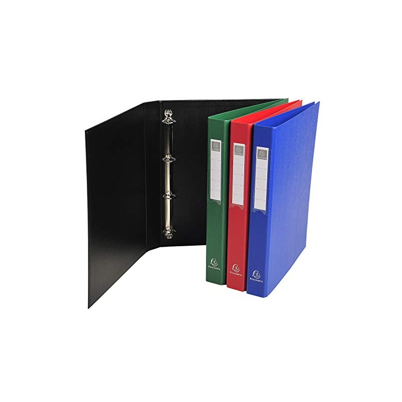 Exacompta 40 mm Plastic 4 O Ring Binder - Yellow