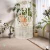 DoubleFill Double Deck Macrame Cat Hammock with Cushion Boho Hanging