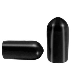 100 Pcs Screw Thread Protectors, PVC Rubber Round Tube Bolt Cap Plastic End Cap Cover Thread Protectors Black, Inner Dia 5mm