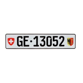 Switzerland European License Plate - Random Characters