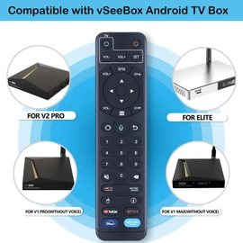 ZWP V2 Pro Replacement Voice Remote Control fit for vSeeBox V1 Pro / V2 Pro/Elite/ V1 Max, for OctaStream Elite Max Android TV Box Elite-3