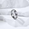 King Will Silver Domed BASIC 5MM Titanium Ring Wedding Ring