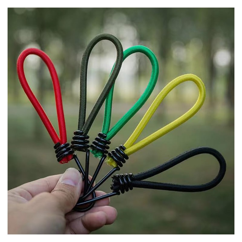 8PCS Bungee Cords with Hooks, Mini Bungee Cords, Rubber Short