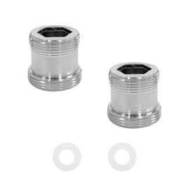 2 Pcs Faucet Adapters, Connecting Faucet Accessories with Rubber Seals, Brass Threaded Faucet Adapters, M20 to M22 Kitchen Sink Accessories.