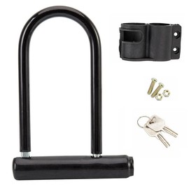 Heavy Duty U Lock for Bicycle, Motorbike, Scooter - Premium Security Lock with Key, Durable and Anti-Theft Protection