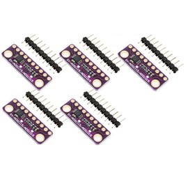 TECNOULAB 5pcs I2C ADS1015 Module 12Bit Precision 4 Channel ADC Converter Module Development Board with Programmable Amplifier