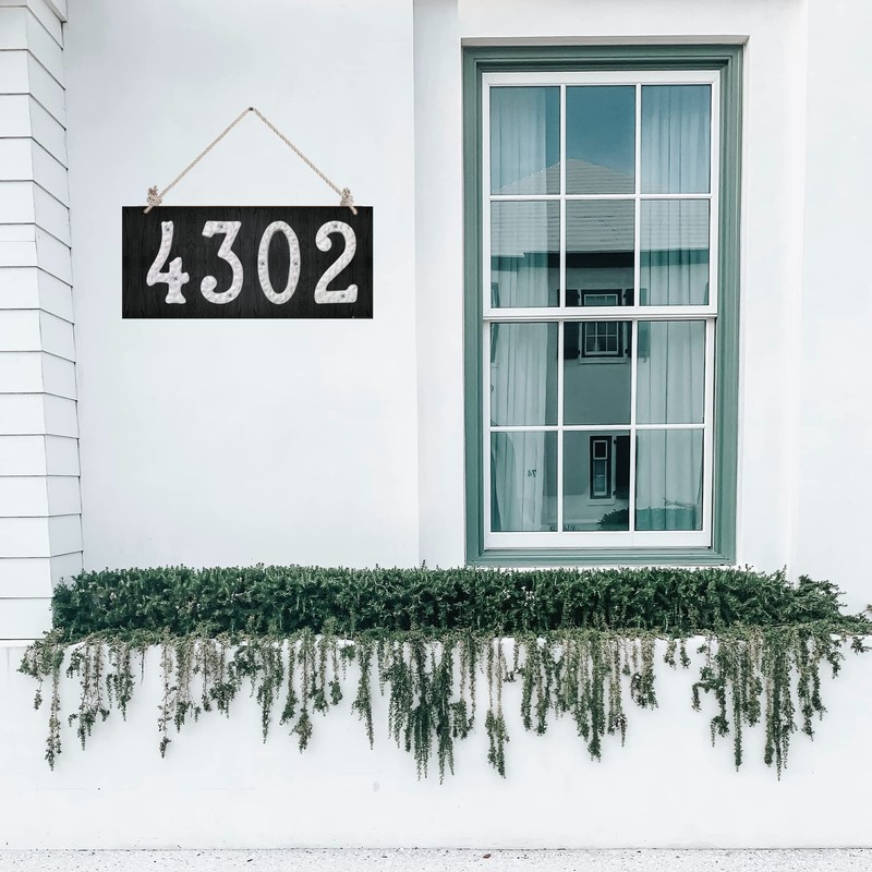 TripDock 4 Inch House Numbers for Outside-Rustproof Cast Iron Metal
