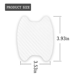 8PCS Car Door Handle Sticker, Carbon Fiber Anti-Scratches Car Door Cup Protector, Non-Marking Auto Door Handle Protective Film, Self-Adhesive Door Side Paint Protector for All Cars (White/8PCS)
